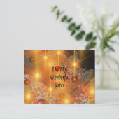 Ik hou van mijn geweldige zuster briefkaart (Staand voorkant)