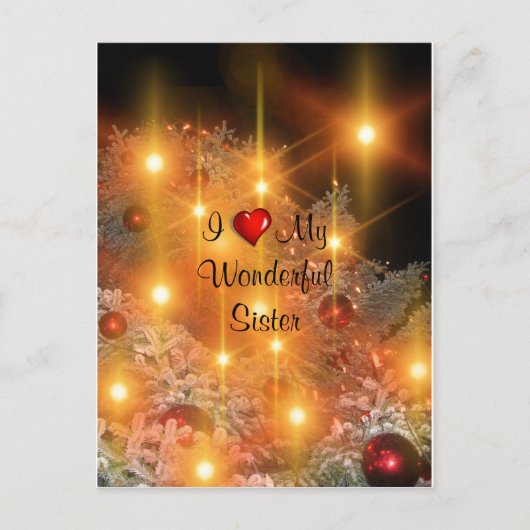 Ik hou van mijn geweldige zuster feestdagenkaart (Voorkant)