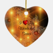 Ik hou van mijn geweldige zuster keramisch ornament (Achterkant)