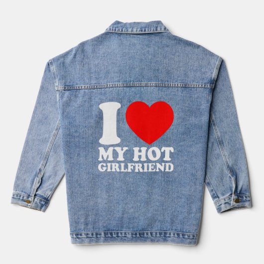 Ik hou van mijn GF. Ik hoor mijn Vriendin GF Coupl Denim Jacket (Achterkant)
