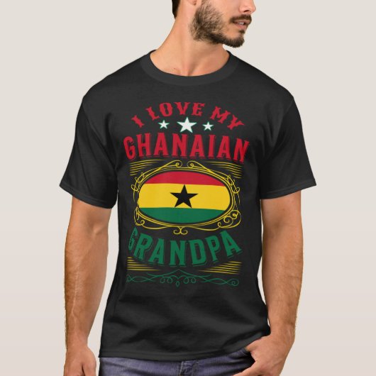 Ik hou van mijn Ghanese opa T-shirt (Voorkant)