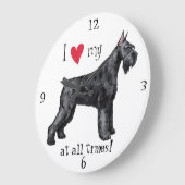 Ik hou van mijn Giant Schnauzer Grote Klok (Hoek)