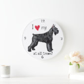 Ik hou van mijn Giant Schnauzer Grote Klok (Huis)