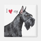 Ik hou van mijn Giant Schnauzer Magneet (Voorkant)