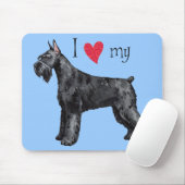 Ik hou van mijn Giant Schnauzer Muismat (Met muis)