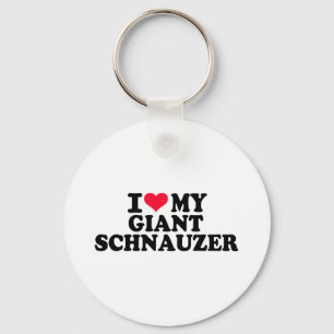 Ik hou van mijn Giant Schnauzer Sleutelhanger