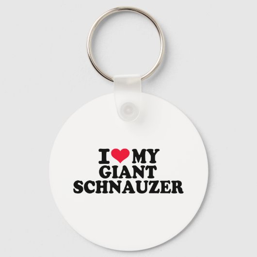 Ik hou van mijn Giant Schnauzer Sleutelhanger (Voorkant)
