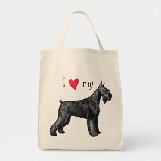Ik hou van mijn Giant Schnauzer Tote Bag (Voorkant)