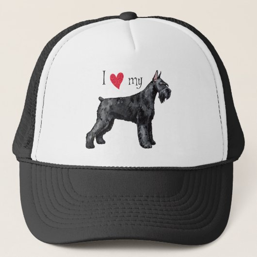 Ik hou van mijn Giant Schnauzer Trucker Pet (Voorkant)