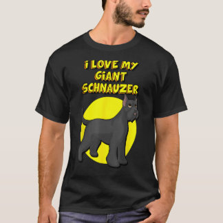Ik hou van mijn gigantische schnauzer bijgesneden  t-shirt