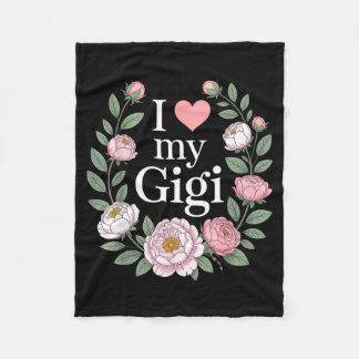Ik hou van mijn gigi bloemhart oma  fleece deken