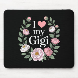 Ik hou van mijn gigi bloemhart oma muismat