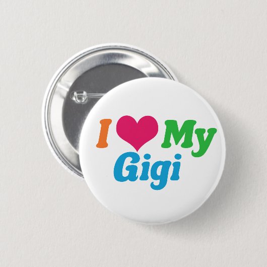 Ik hou van mijn Gigi Ronde Button 5,7 Cm (Voorkant /achterkant)