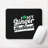 Ik hou van mijn Ginger Husbynd Redhead Shamrock St Muismat (Met muis)