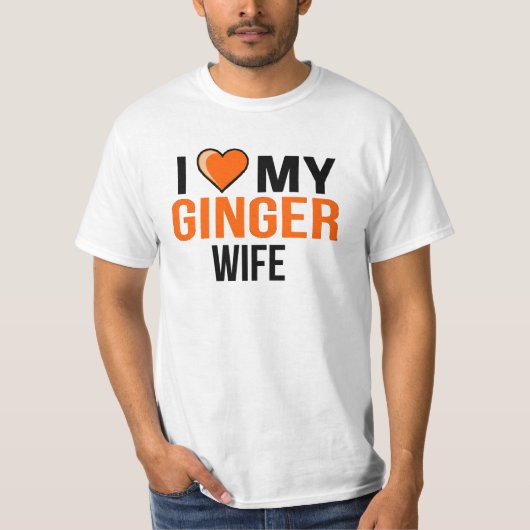 Ik hou van mijn Ginger Wife T-shirt (Voorkant)