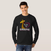 Ik hou van mijn Giraffe Funny Giraffe Lover T-shirt (Voorkant volledig)