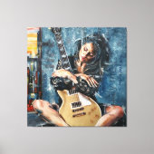Ik hou van mijn gitaar canvas afdruk (Voorkant)