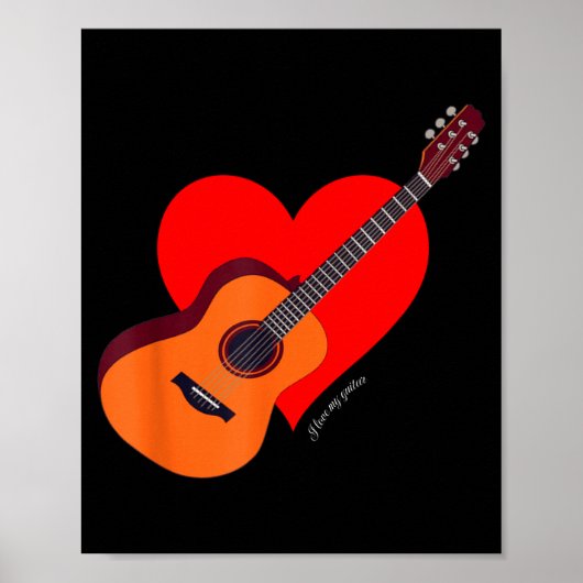 Ik hou van mijn gitaar nieuwe student poster (Voorkant)