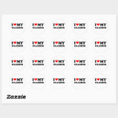 Ik hou van mijn Glazier Ronde Sticker (Vel)