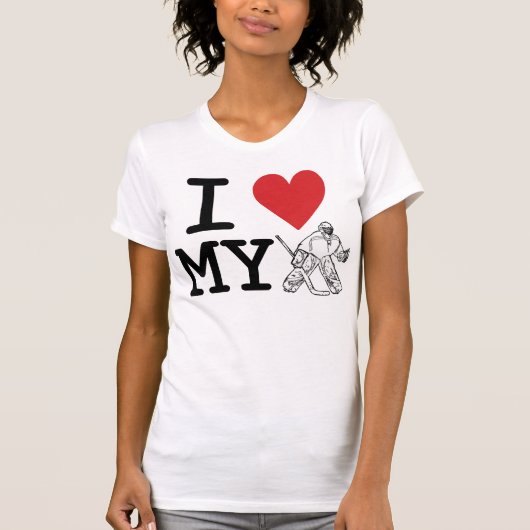 Ik hou van mijn Goalie T-Shirt (hockey) (Voorkant)