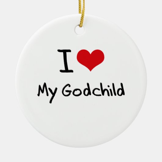 Ik hou van mijn godchild keramisch ornament (Voorkant)