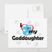 Ik hou van mijn goddochter - autisme briefkaart (Voorkant / Achterkant)