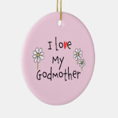 Ik hou van mijn godmoeder Foto-keramisch Ornament (Rechts)