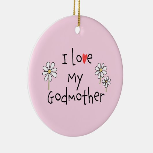 Ik hou van mijn godmoeder Foto-keramisch Ornament (Rechts)