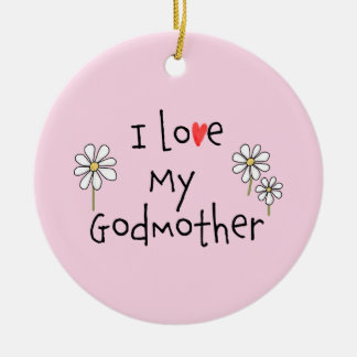 Ik hou van mijn godmoeder Foto-keramisch Ornament