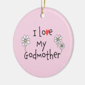 Ik hou van mijn godmoeder Foto-keramisch Ornament (Links)