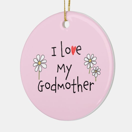 Ik hou van mijn godmoeder Foto-keramisch Ornament (Links)