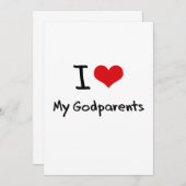 Ik hou van mijn godouders kaart (Voorkant / Achterkant)
