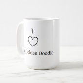 Ik hou van mijn Golden Doodle Mok! Koffiemok (Voorkant links)