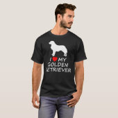 Ik hou van mijn Golden Retriever Dog 531 T-shirt (Voorkant volledig)