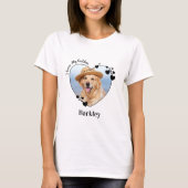 Ik hou van mijn Golden Retriever Dog Heart Pet Fot T-shirt (Voorkant)