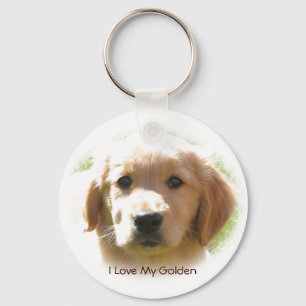 Ik hou van mijn Golden Retriever Dog Sleutelhanger