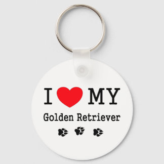 Ik hou van mijn Golden Retriever Sleutelhanger