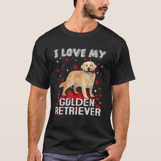 Ik hou van mijn Golden Retriever T-shirt (Voorkant)