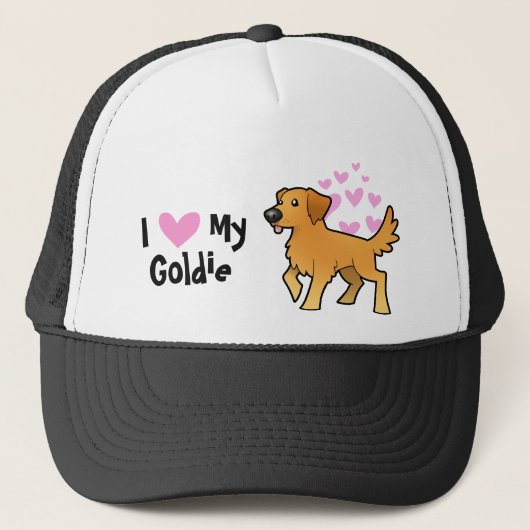 Ik hou van mijn Golden Retriever Trucker Pet (Voorkant)