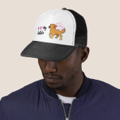 Ik hou van mijn Golden Retriever Trucker Pet (In situ)