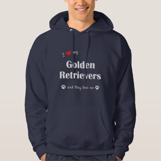 Ik hou van mijn Golden Retrievers (meervoudige hon Hoodie (Voorkant)