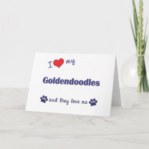 Ik hou van mijn Goldendoekjes (meervoudige honden) Notitiekaartje