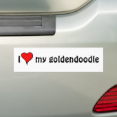 Ik hou van Mijn Goldendole Bumpersticker (Op auto)