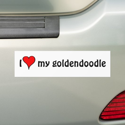 Ik hou van Mijn Goldendole Bumpersticker (Op auto)