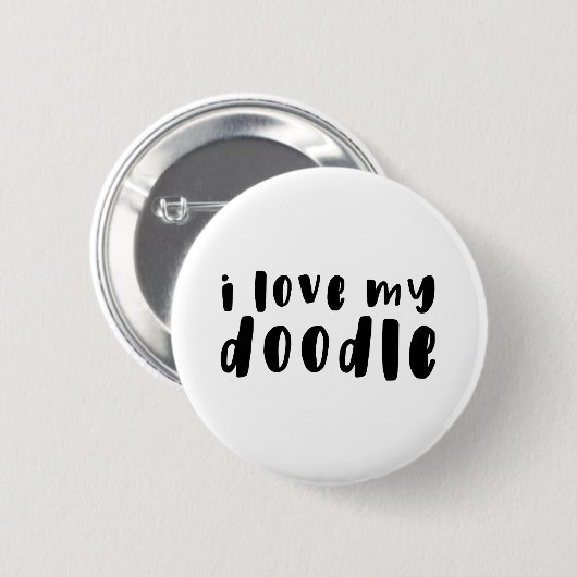 Ik hou van mijn Goldendoodle Button (Voorkant /achterkant)
