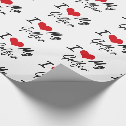 Ik hou van mijn Golfer Cadeaupapier (Hoek)