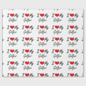 Ik hou van mijn Golfer Cadeaupapier (Vlak)