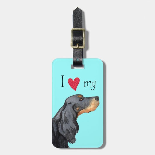 Ik hou van mijn Gordon Setter Bagagelabel (Voorkant verticaal)
