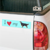 Ik hou van mijn Gordon Setter Bumpersticker (Op Truck)