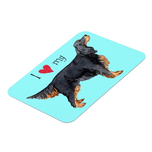 Ik hou van mijn Gordon Setter Magneet (Linkerzijde)